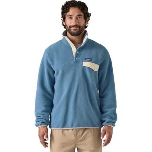 Patagonia Lightweight Synchilla Snap-T Fleece Pullover Men’s — Still Blue - Picture 2 of 7